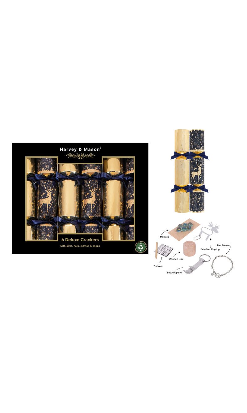 6 Large Deluxe Christmas Cracker - Constellation