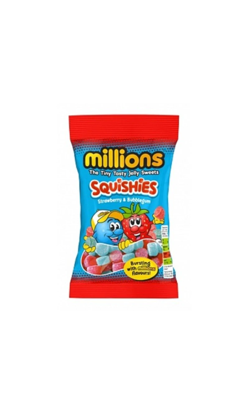 Millions Squishies Strawberry & Bubblegum - 130g
