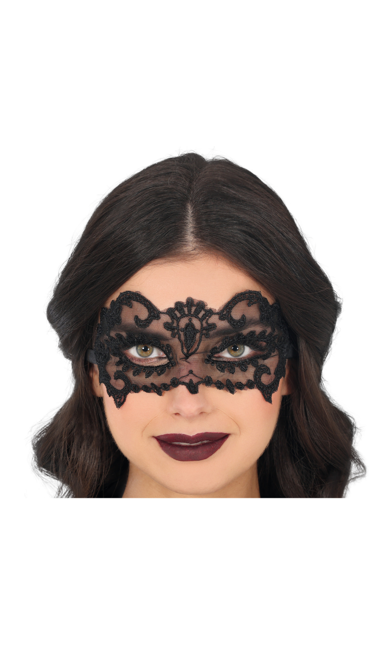 Black Lace Mask - Adult One Size