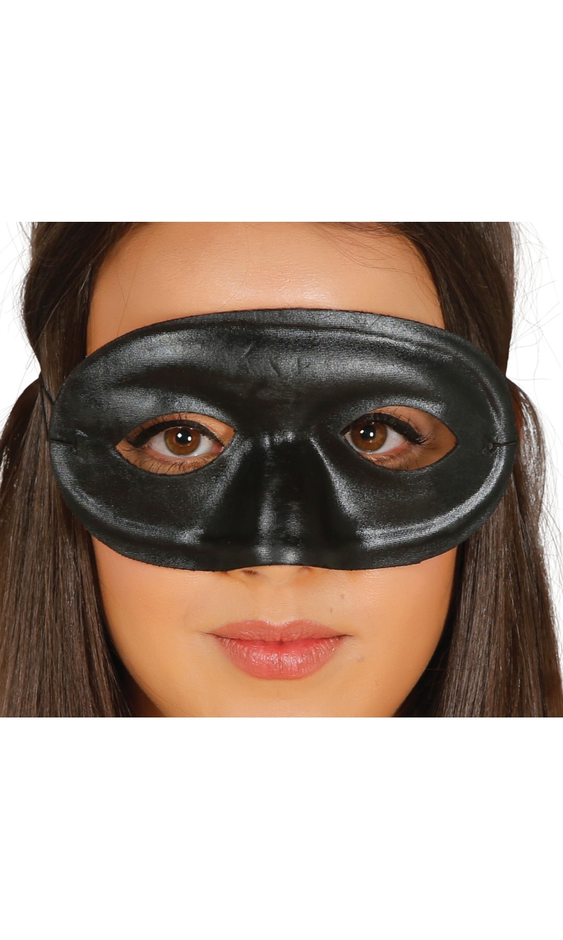 Black Silk Columbine Mask - Adult One Size