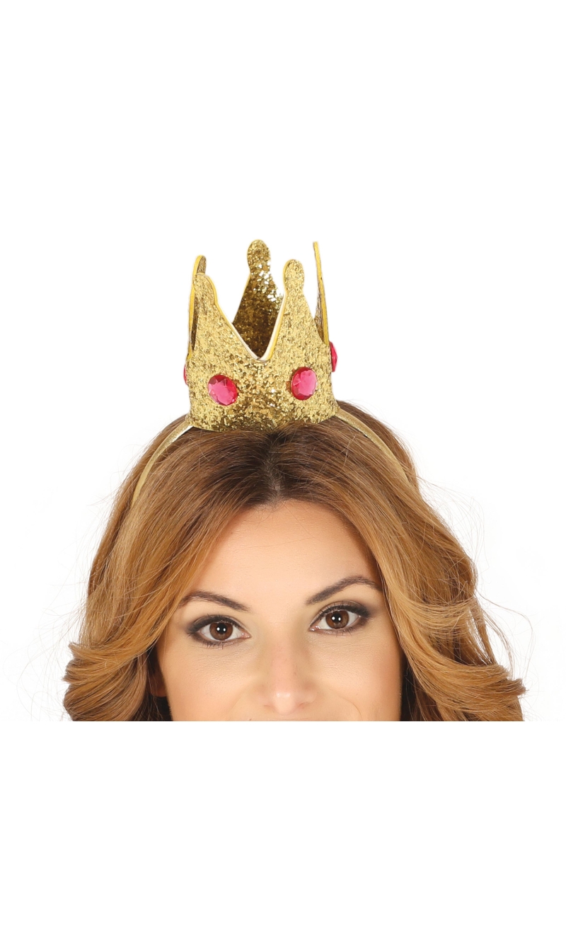 Minihat Gold Crown Headband - Adult One Size