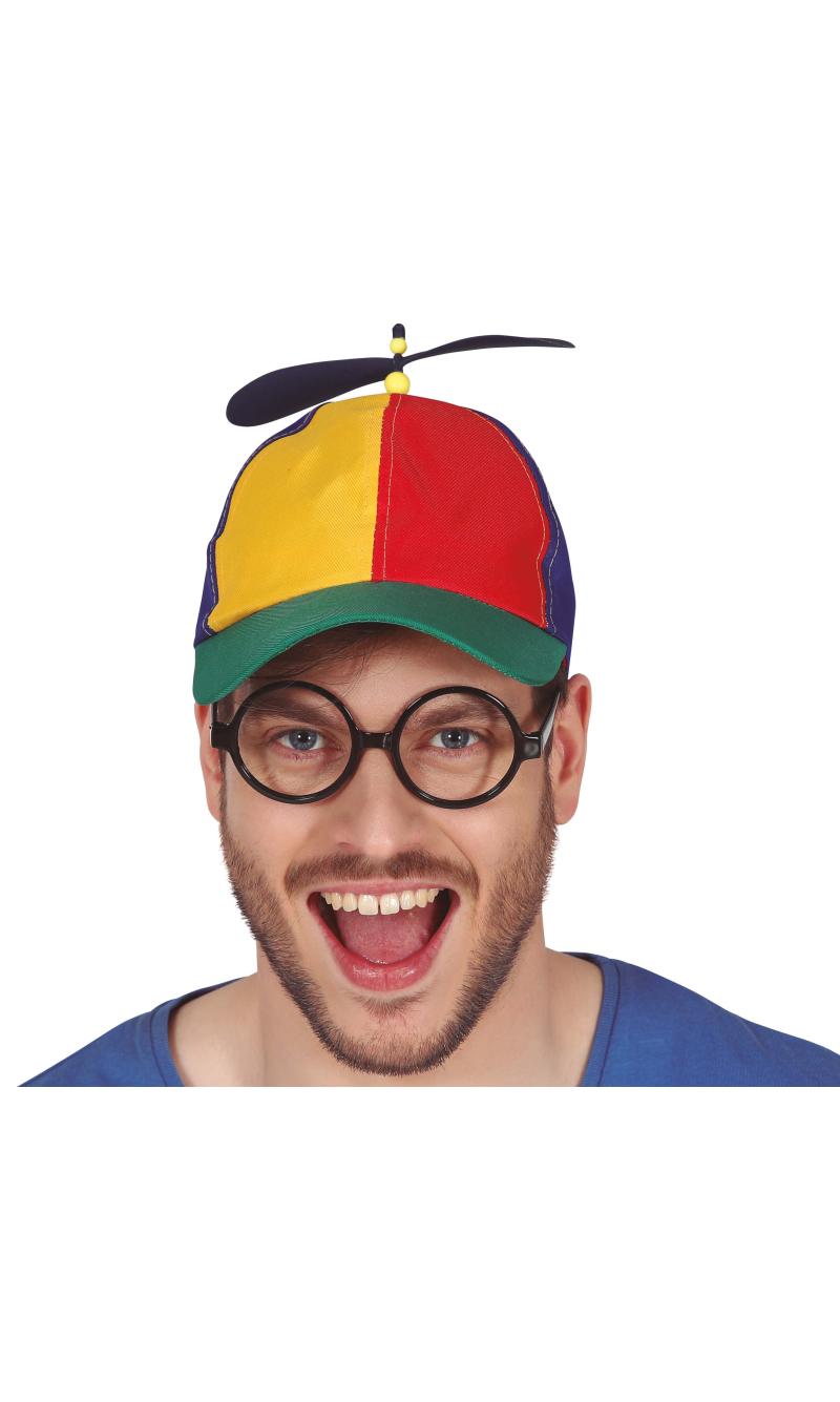Multicolored Cap With Fan - Adult One Size