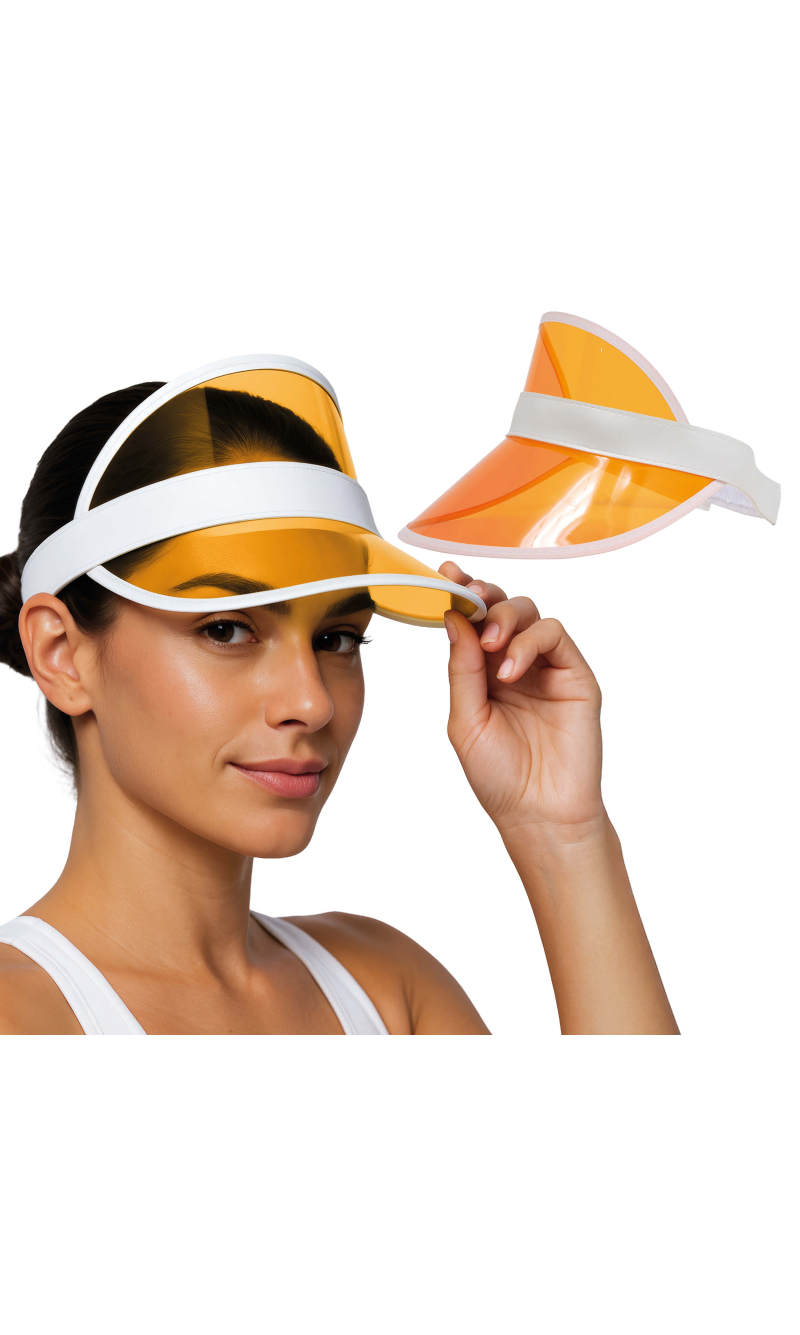 Transparent Visor Cap Orange