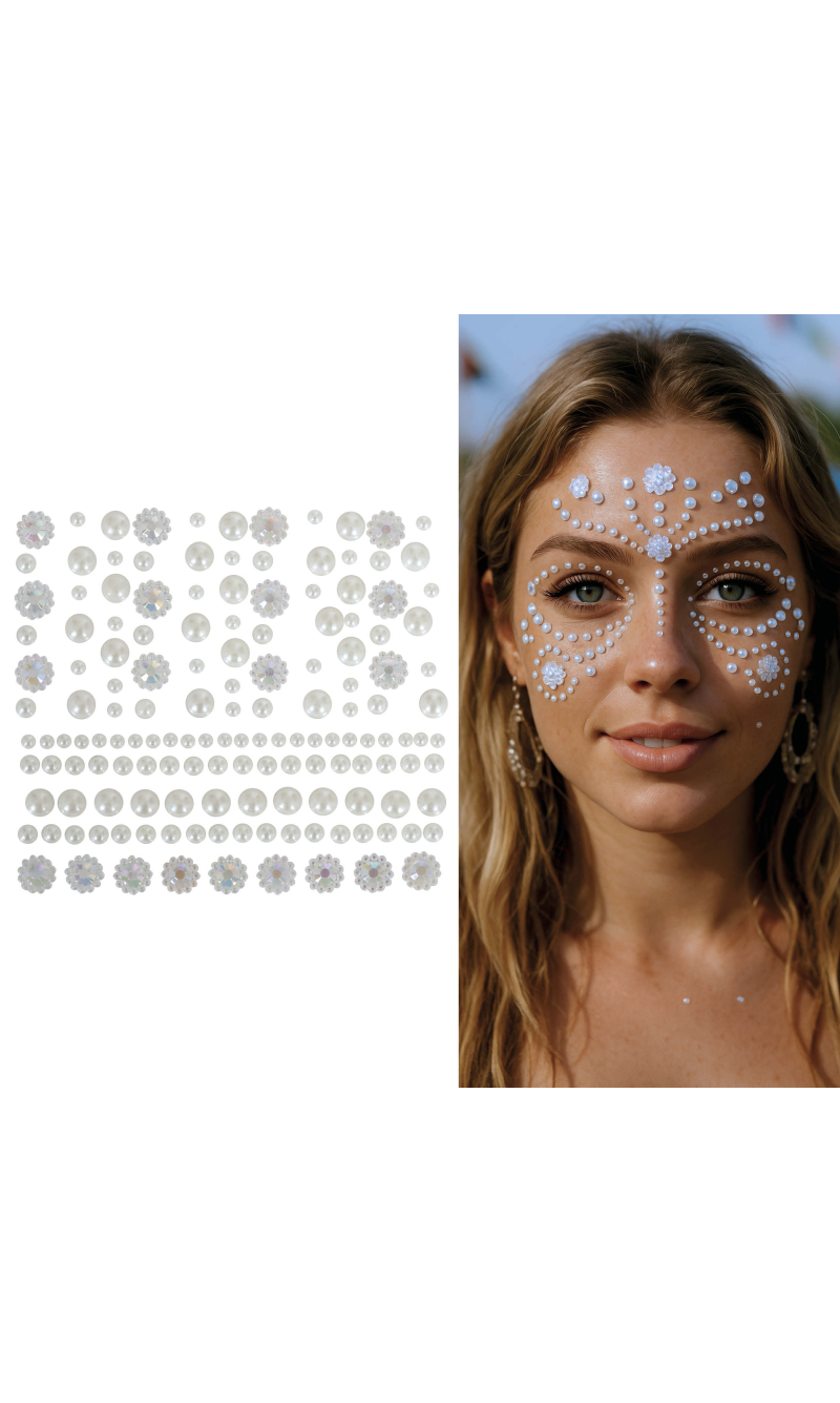 Pearls Adhesive Face Jewels