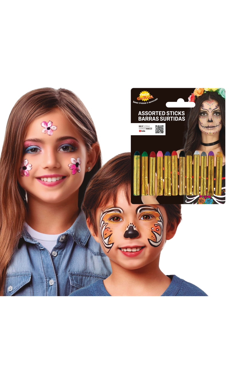 Face Paint Makeup Sticks 12pcs (12x19gr)