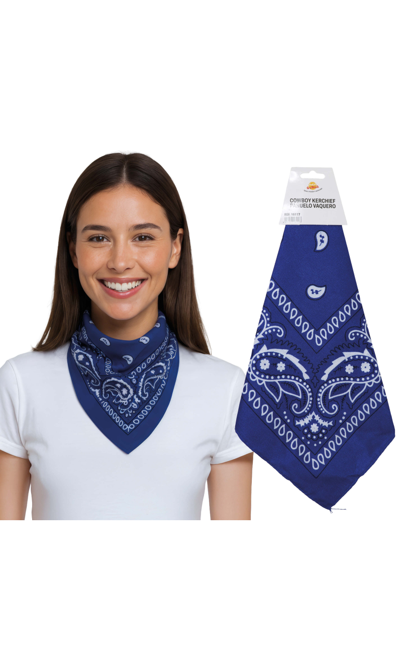 Cowboy Bandana Kerchief Blue