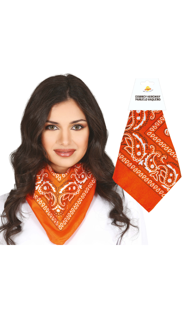 Cowboy Bandana Kerchief Orange