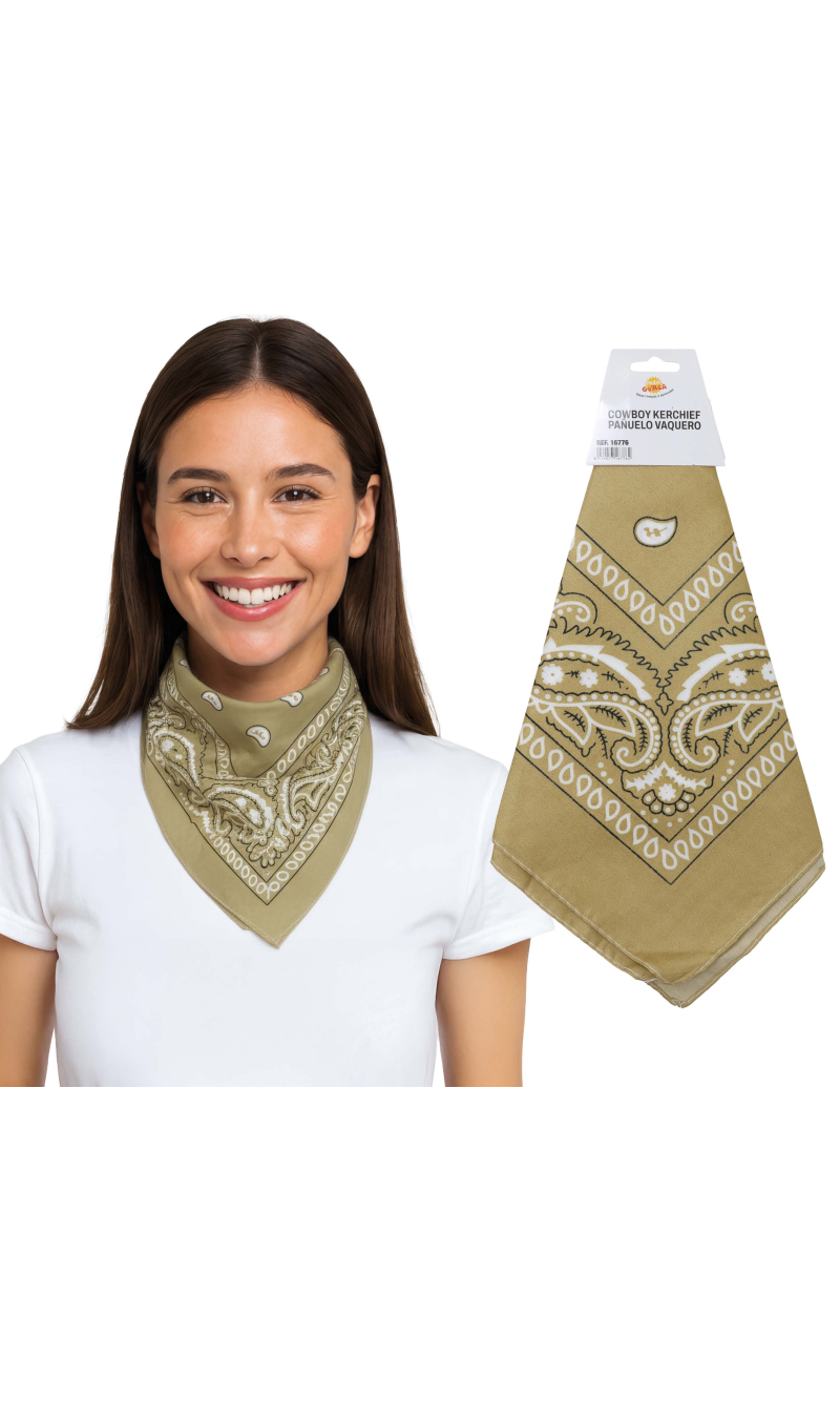 Cowboy Bandana Kerchief Ivory