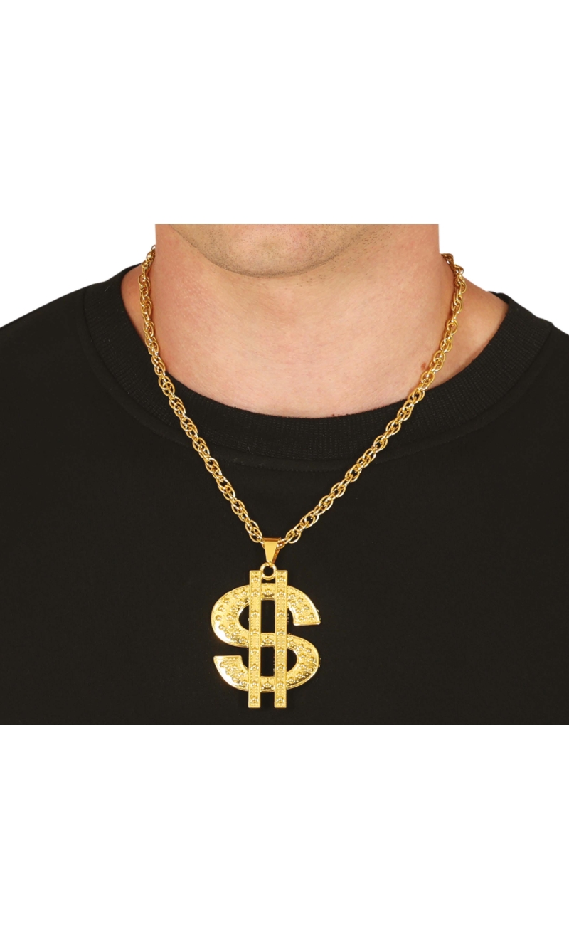 Gold Metal Dollar Necklace