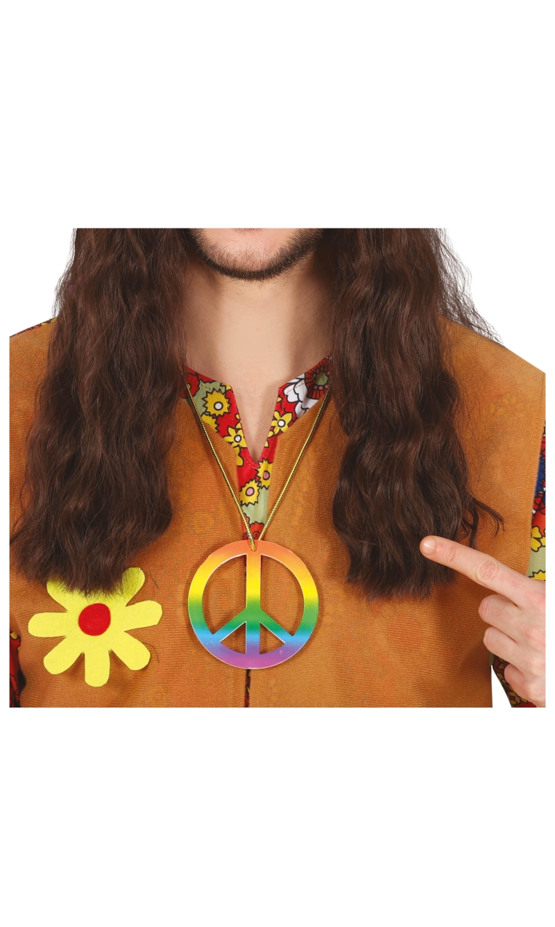 Multicolored Peace Pendant, 8cm