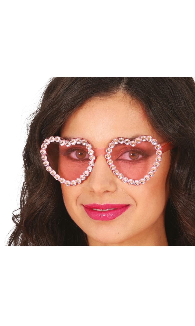 Heart Glasses With Diamonds