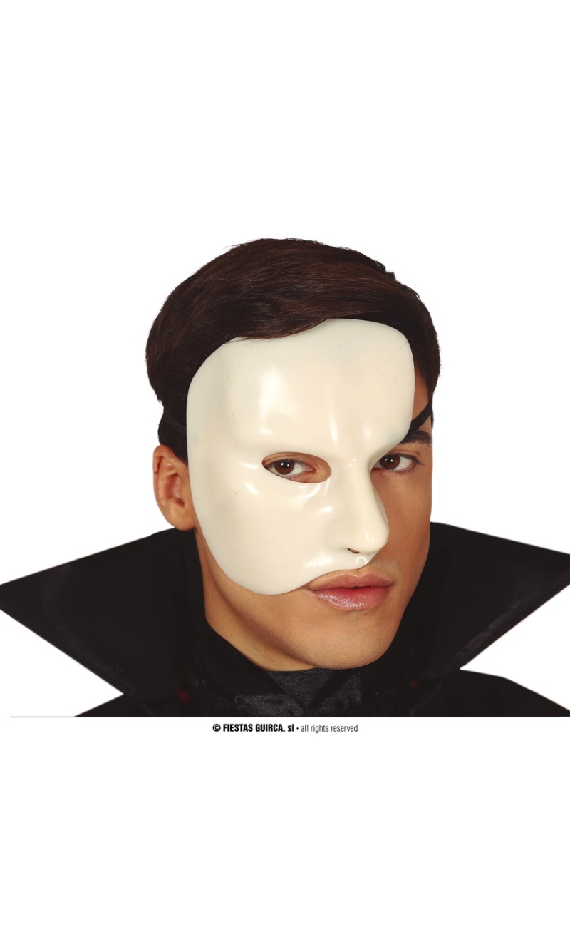 Half Ghost Mask - Adult One Size