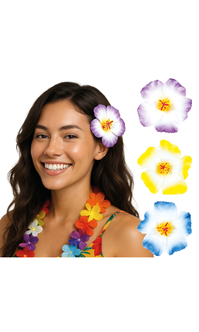Hawaiian Flowers Assorted 3pcs