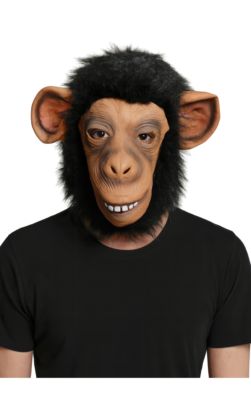 Chimp Mask With Fur