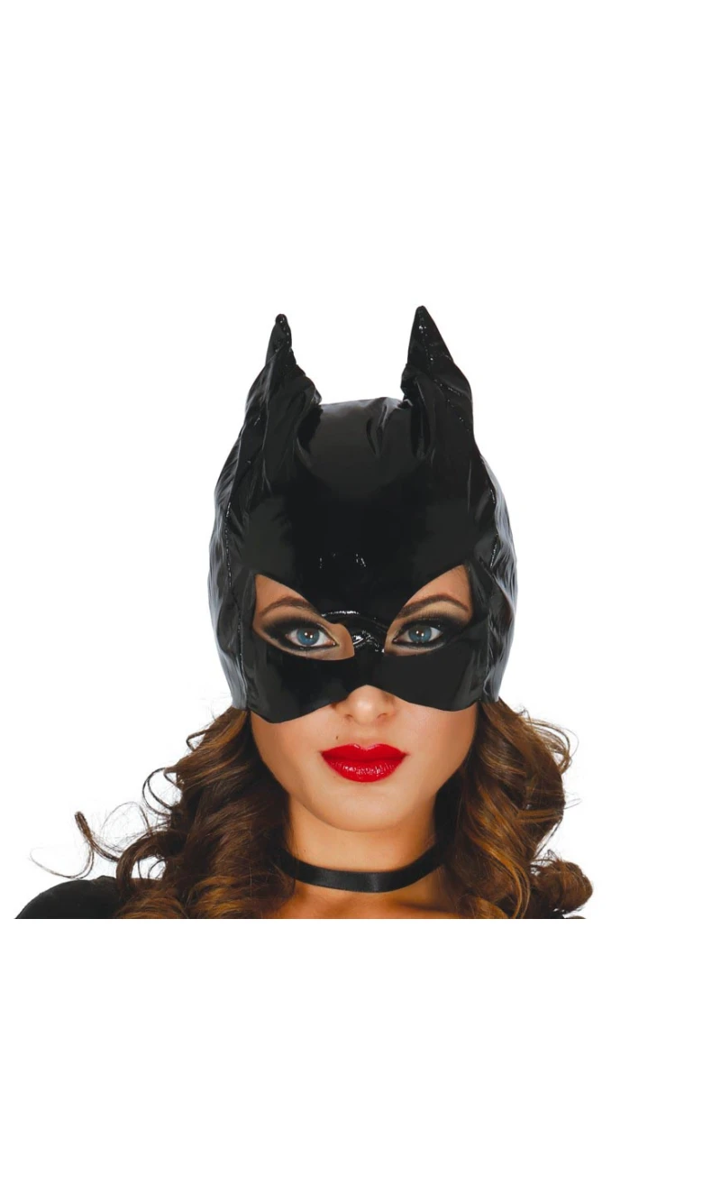 Black Cat Woman Kitty Mask - Adult One Size