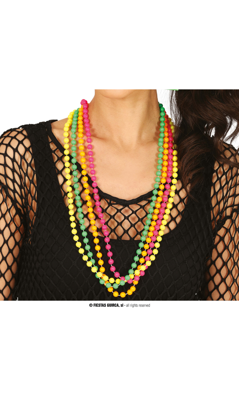 Neon Beads Necklaces 4pcs