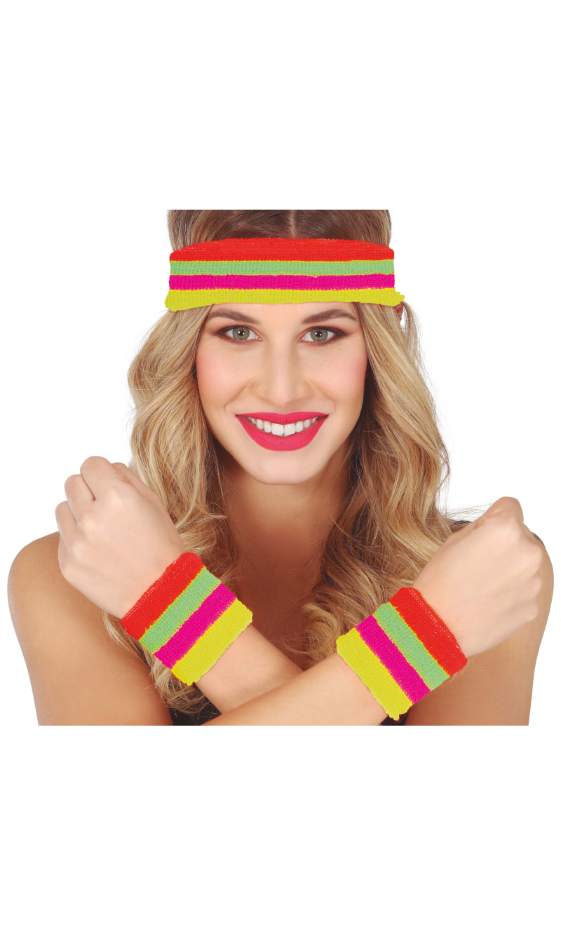 Wristbands & Headband 80s Multicolor 