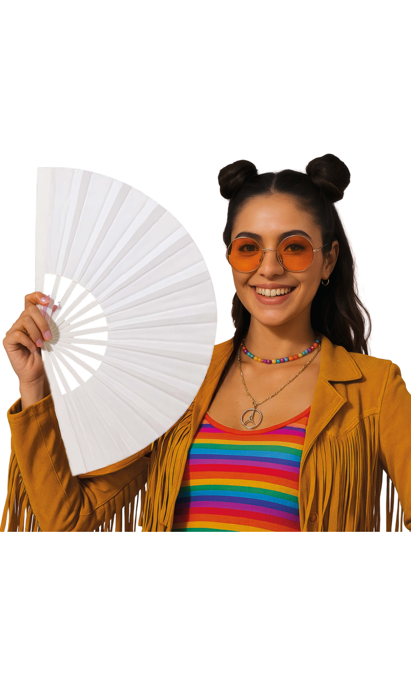 Fabric Fan 60cm x 30cm - White