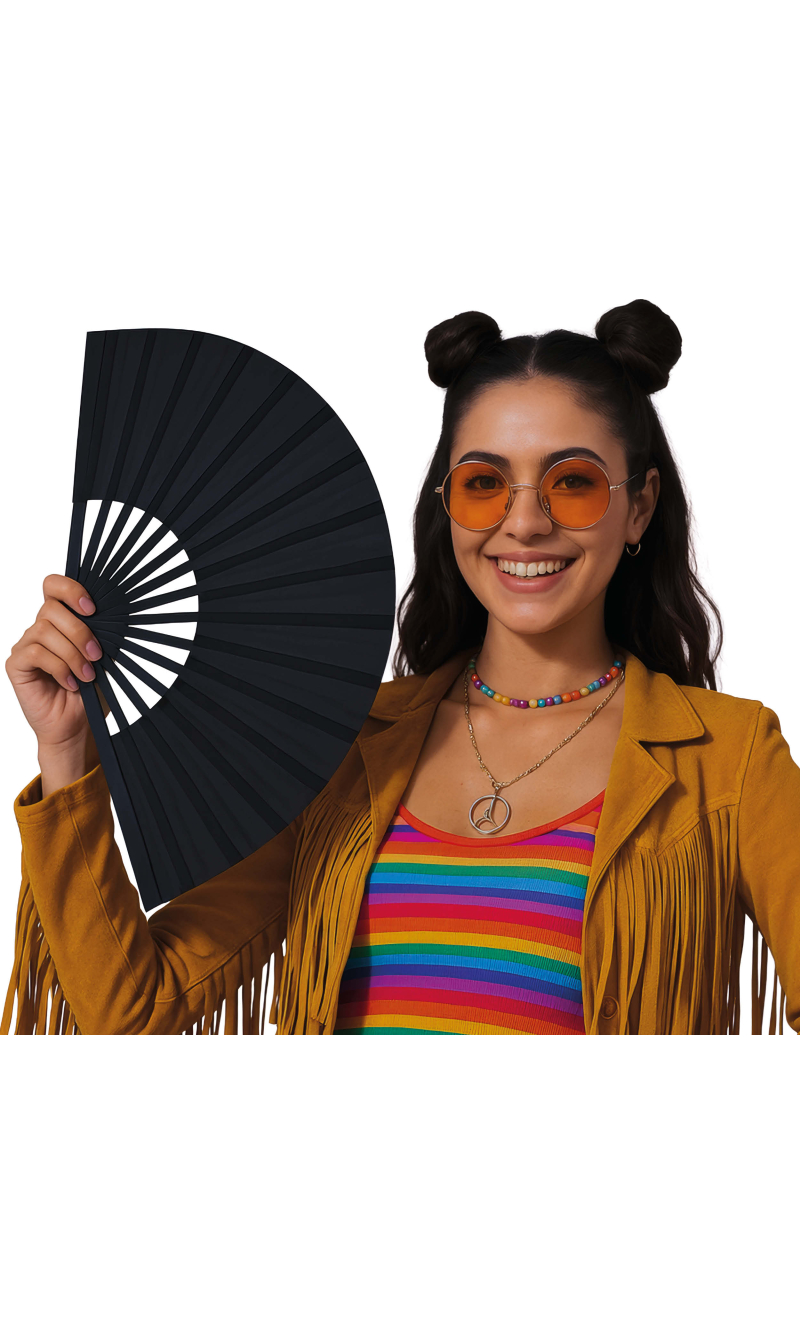 Fabric Fan 60cm x 30cm - Black