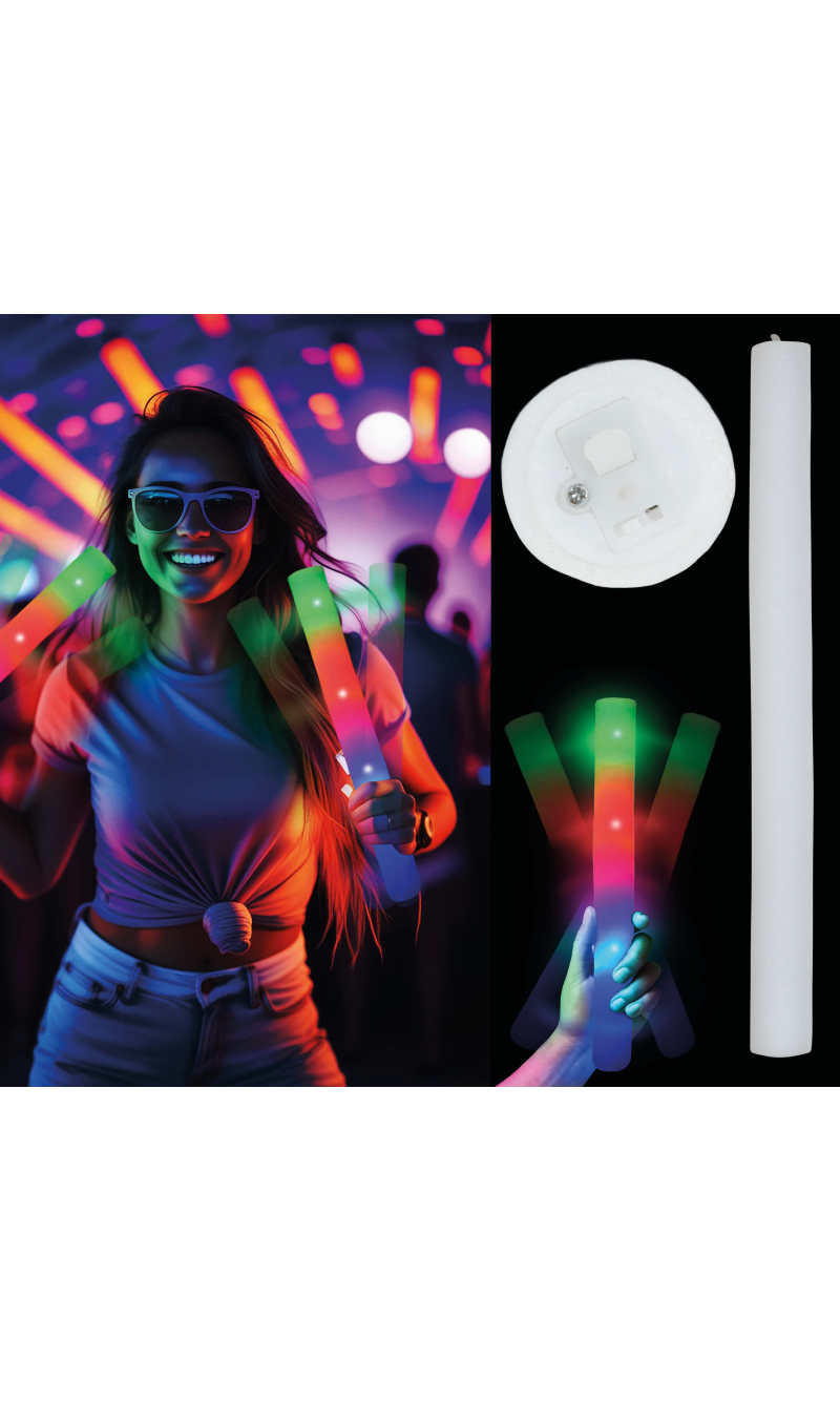 Party Clubbing Multicolor LED Foam Stick 48cm