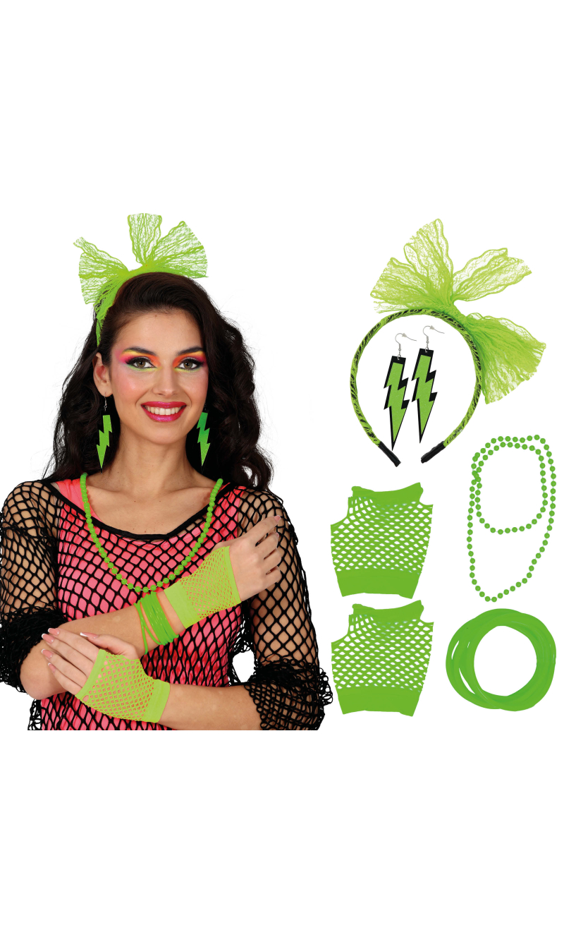 80s Accessory Set Green 5pcs