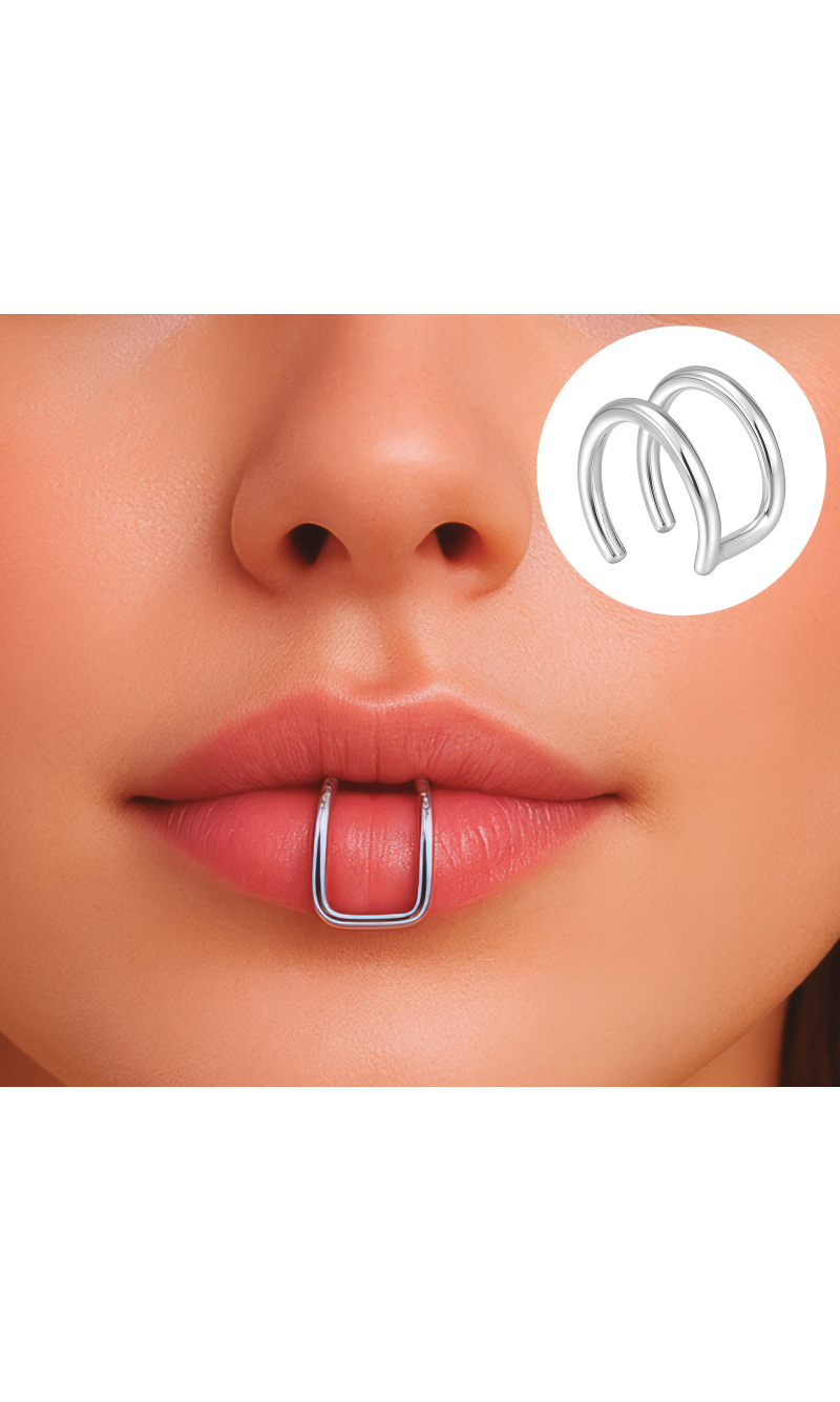 Fake Double Lip Piercing