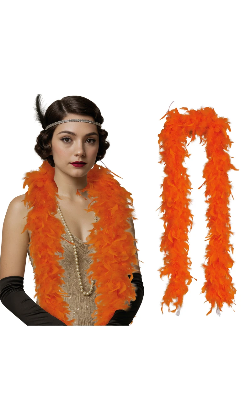 Deluxe Feather Boa 80gr - Orange