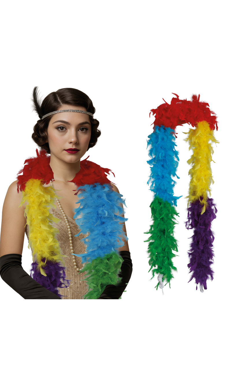 Deluxe Feather Boa 80gr - Multicolor / Rainbow