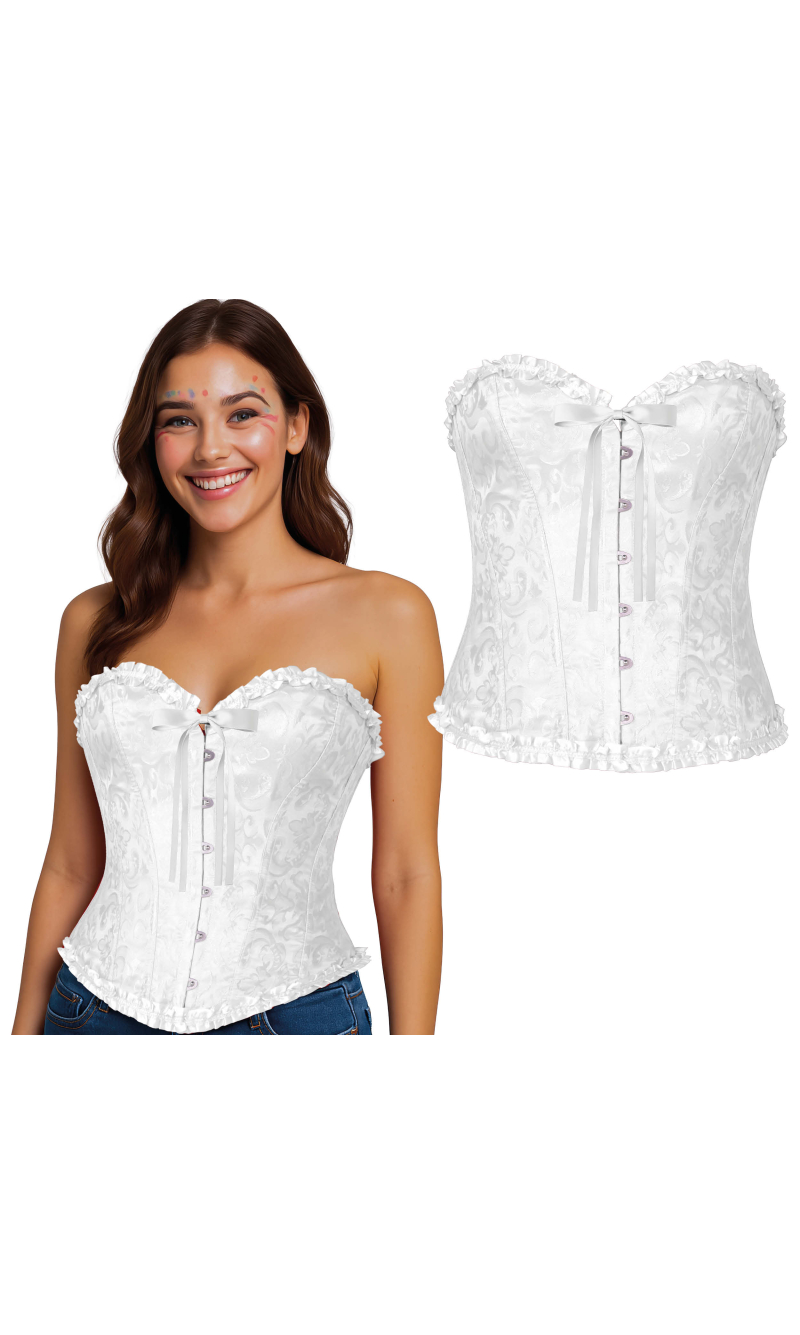 Cupped Corset White - Adult Size Large (42-44)