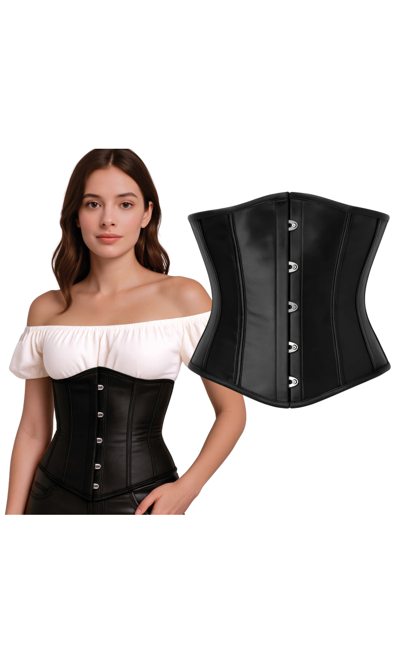 Underbust Corset Black - Adult Size Medium (38-40)