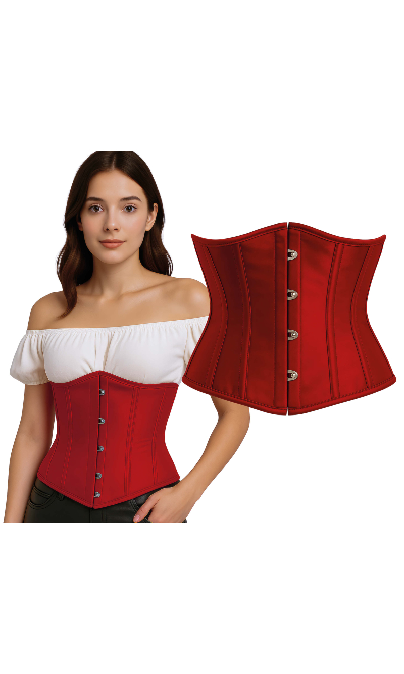 Underbust Corset Red - Adult Size Small (36-38)