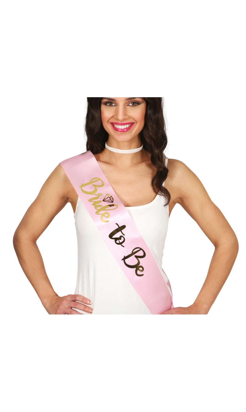 Hens Party Bride To Be Pink Sash