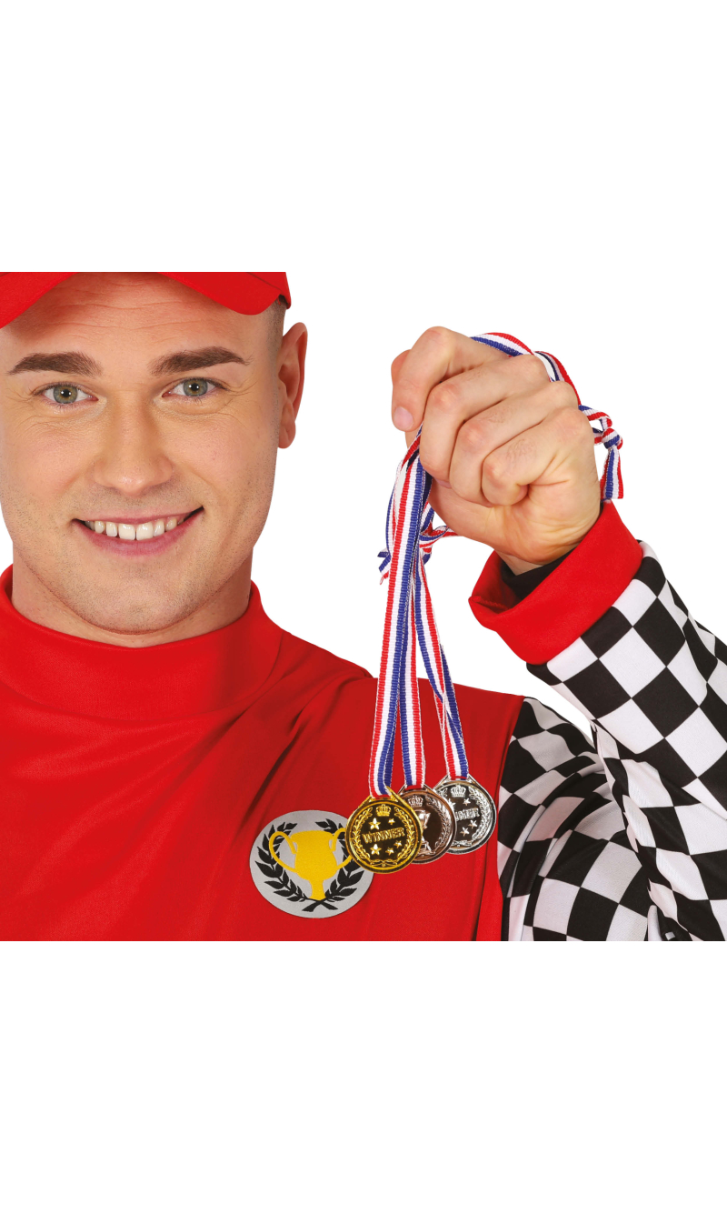 Set Of 3 Bronze, Silver & Gold Medals 4cm