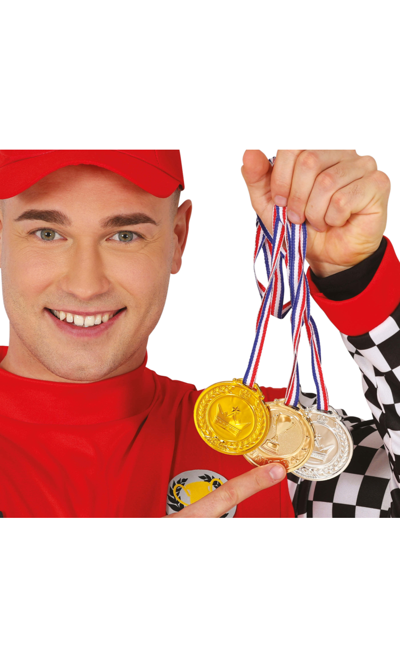 Set Of 3 Bronze, Silver & Gold Medals 7cm