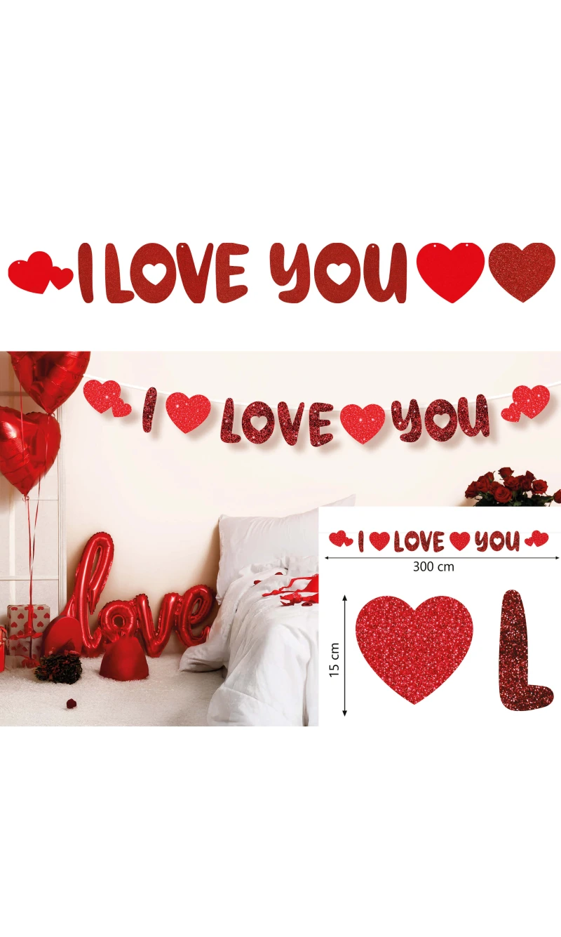 I Love You Garland 300cm