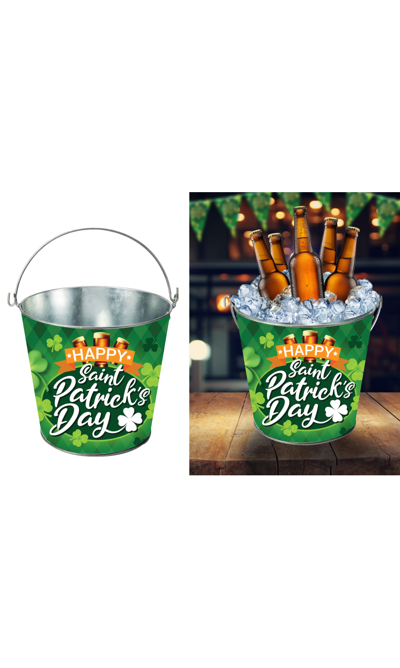 St. Patrick Metal Bucket 19x23cm