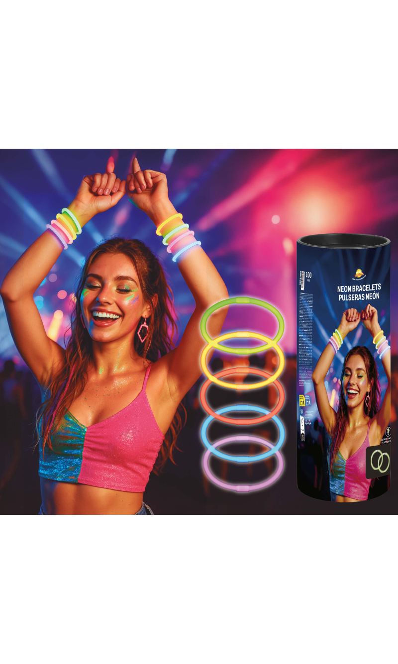Glow Stick Neon Bracelets - 100pk