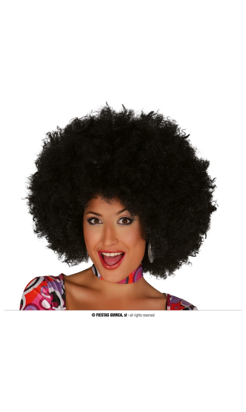 Black Afro Wig Extra Large - Adult One Size