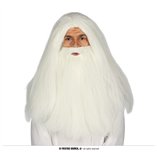 White Santa Claus / Wizard Beard & Wig - Adult One Size