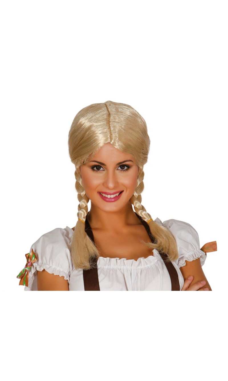 Blonde Plaited Wig - Adult One Size