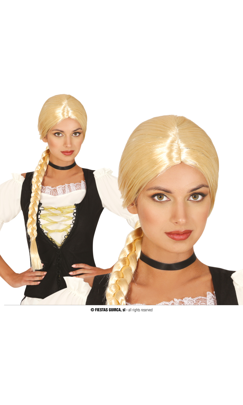 Blonde Plaited Wig - Adult One Size