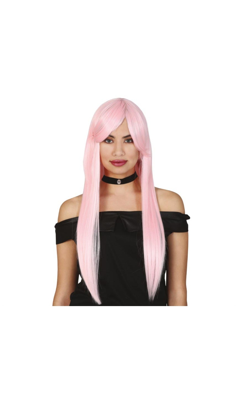 Pink Long Wig - Adult One Size