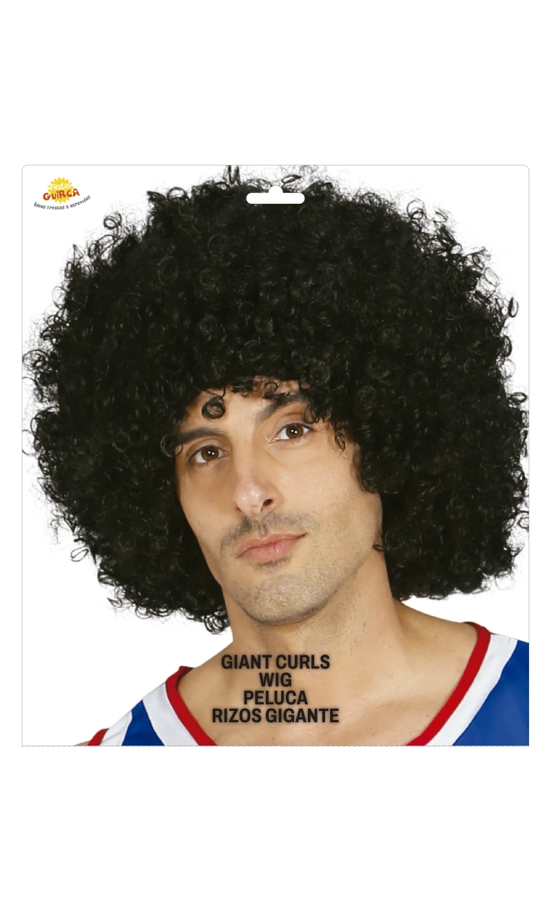 Black Giant Afro Curly Wig - Adult One Size