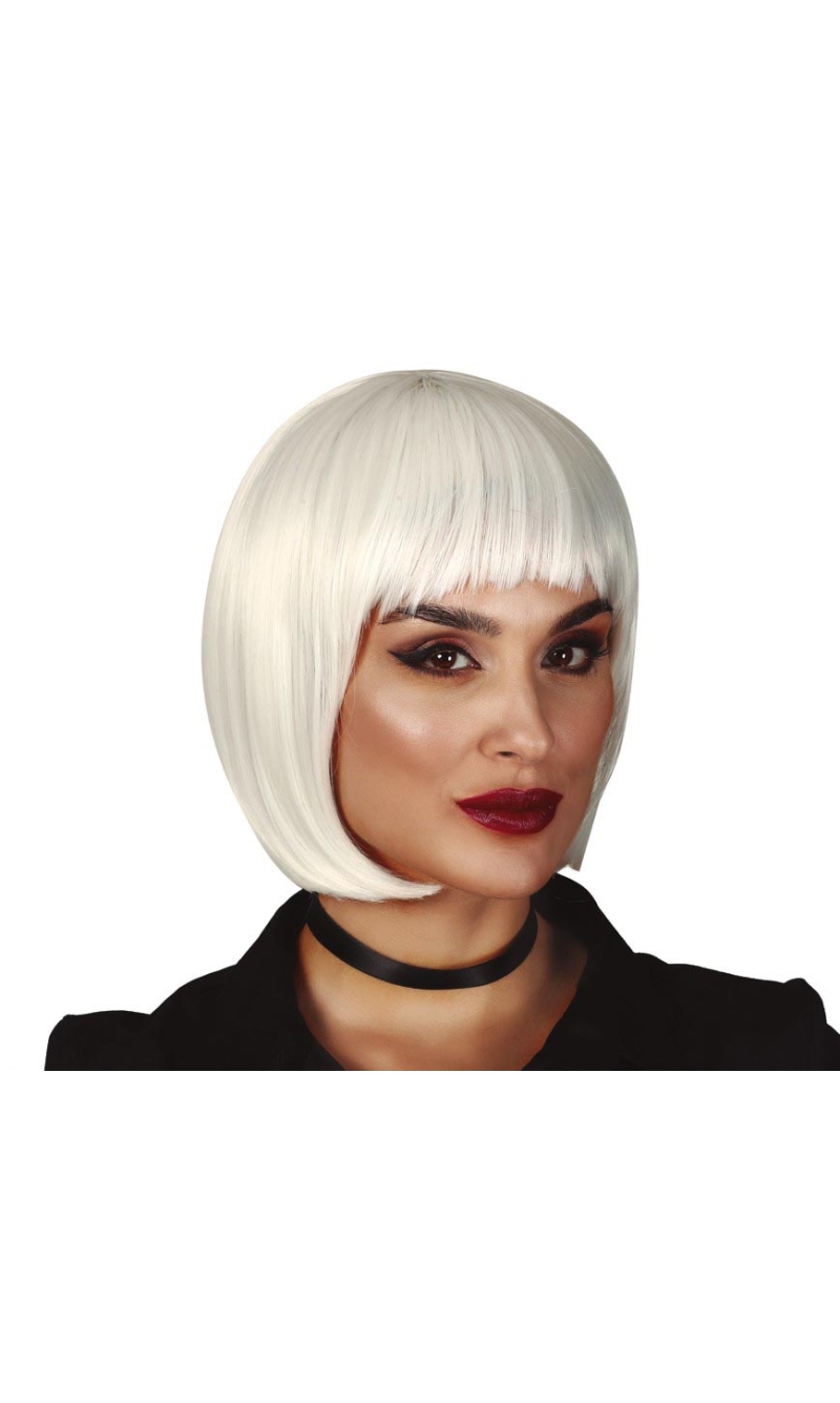 White Bob Wig - Adult One Size