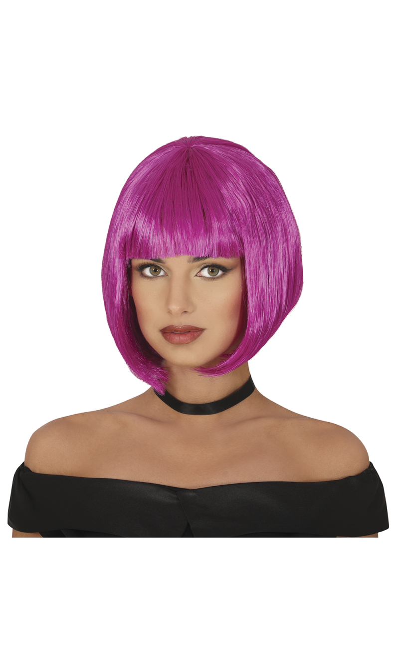 Purple Bob Wig - Adult One Size