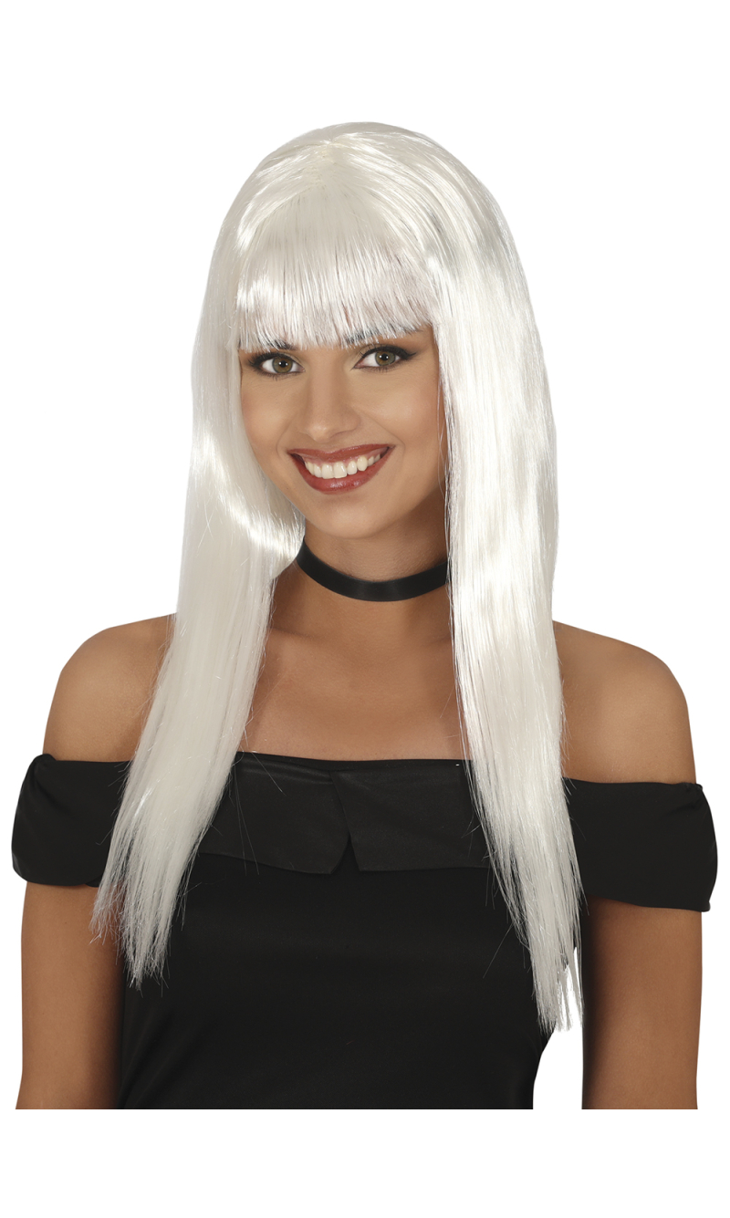 White Long Wig - Adult One Size