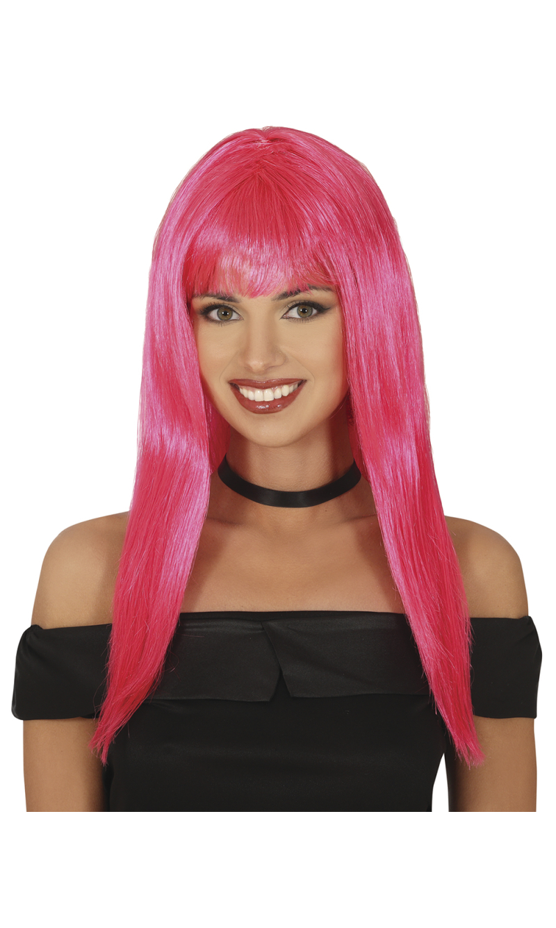 Pink Long Wig - Adult One Size