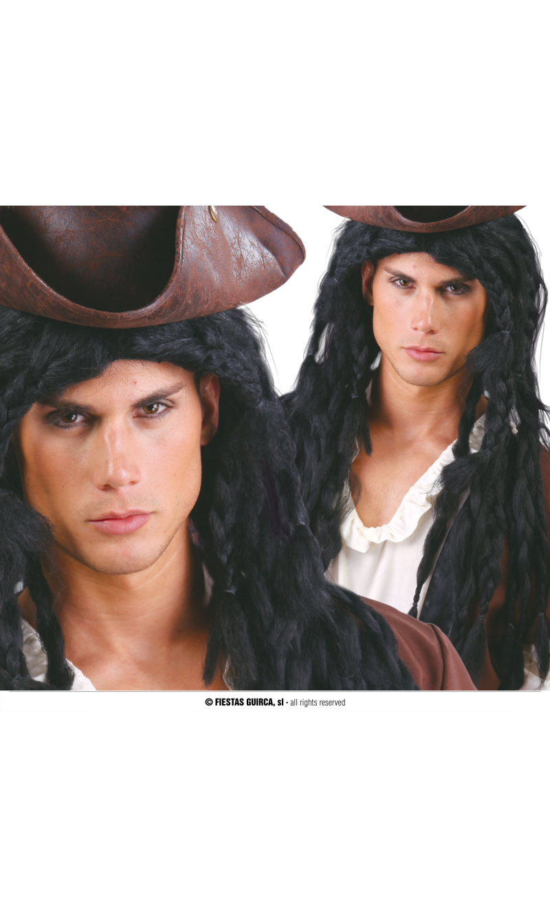 Black Pirate / Rasta Wig (Rastas) - Adult One Size