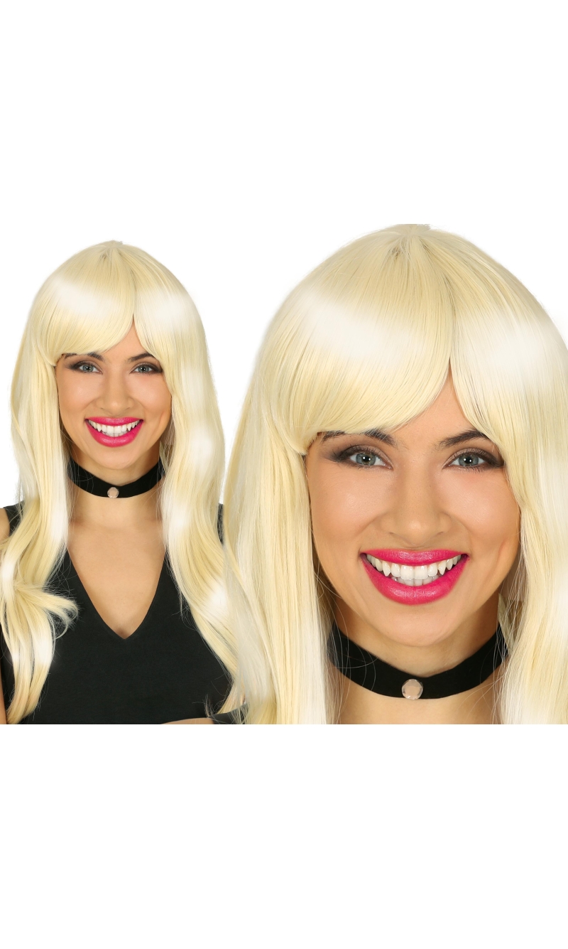 Blonde 80s Long Hair Wig - Adult One Size