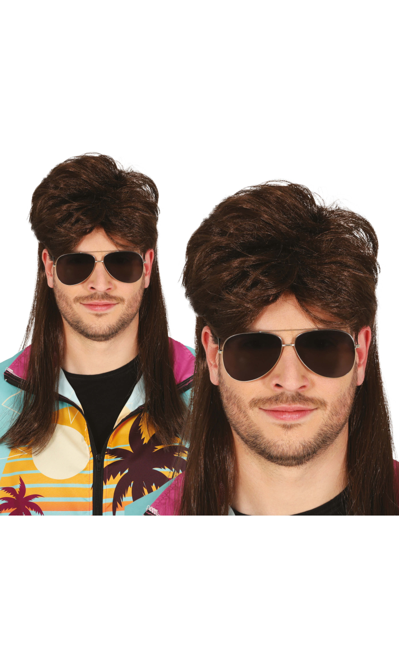 Brown Cool Long Wig - Adult One Size